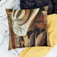 thumbnail image 2 of Western Decor Decorative Throw Pillow Cover,Soft Wild West Square Cushion Case Set for Couch Sofa Bedroom Living Room,Rodeo, 2 of 5