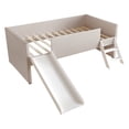 thumbnail image 5 of Home Design Dover Twin Loft Bed Frame with Ladder and Slide, Pink, Easy Assembly, 5 of 5