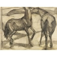 thumbnail image 3 of Franz Marc 18x15 Black Modern Framed Museum Art Print Titled - Two Horses (1910), 3 of 5