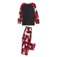 thumbnail image 6 of Elippeo Family Matching Christmas Pajamas, Letter  Hat Print Long-Sleeved Tops + Deer Pattern Trousers Sleepwear Outfits, 6 of 10