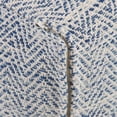 thumbnail image 4 of Pouf Carré Boho Nate en Mélange de Coton Bleu Denim à Motifs, 4 of 6