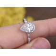 thumbnail image 6 of Classic 1.25 Carat Pear Cut Diamond Moissanite Engagement Ring With 18K White Gold Plating, Promise Ring, Anniversary Ring, 6 of 6