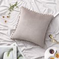 thumbnail image 2 of Pcs Of 2 Velvet Throw Pillow Covers Pompom Decorative, 2 of 5