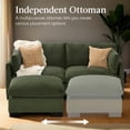 thumbnail image 5 of Best Choice Products 82in Modular Sectional Pillowtop Sofa w/ Ottoman & Storage- Moss Green, 5 of 10