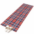 thumbnail image 2 of Orange Blue Runner Rug 2x6 FT,Non Slip Hallway Rugs,British Style Buffalo Plaid Lattice Washable Soft Floor Carpet Non-Shedding Throw Runner Carpet Long Rug for Entryway Kitchen Bedside Sliding Door, 2 of 8