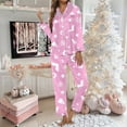thumbnail image 2 of Halloween Pajamas Women 2 Piece Set Funny Print Long Sleeve Button Sleepwear Comfy Long Pants Relaxed Fit Lounge Set, 2 of 5