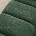 thumbnail image 6 of Boucle End of Bed Bench Upholstered Modern Bedroom Bench Channel Tufted Window Bench Comfy Long Ottoman for Living Room/Hallway/Indoor (Green, Curved Arm), 6 of 14