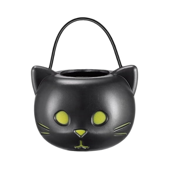 Halloween Candy Basket, Black Cat Shaped Storage Container For Halloween Party, Decorative Candy Holder For Home And Fall Decor,Black - 10M