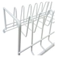thumbnail image 4 of Drevy Plates Holder Pots Pans Lid Organizer Rack for Cabinet, Pantry or Kitchen Counter (THREE, WHITE), 4 of 7