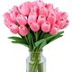 thumbnail image 1 of 15 tulipanes artificiales de seda de tacto real para decoración del hogar, Día de la Madre, primavera, boda, ramos, arreglos florales., 1 of 8