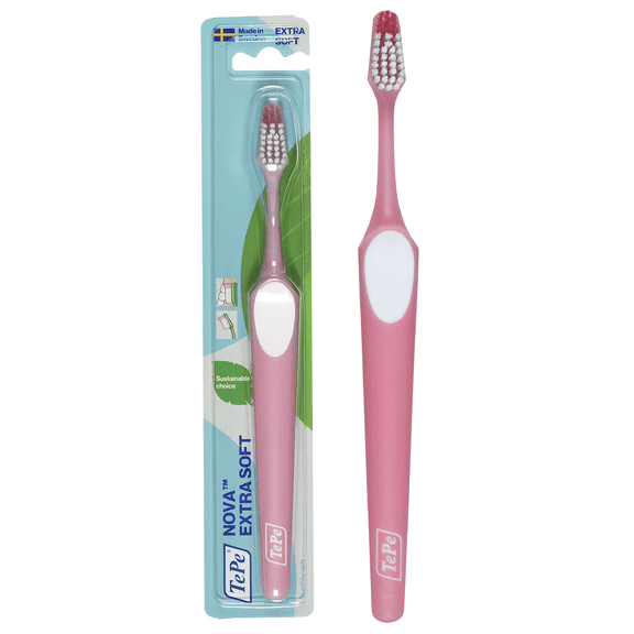 TEPE Nova Extra Soft Bristle Toothbrush  Manual Adult Sustainable Toothbrushes 1 Brush