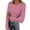 Red, variant on Sexlip Longsleeve Women Stretch Ribbed Knit Basic T-Shirts Slim Fit Xmas Patterned Tight Tops Fashion Clothe Red S