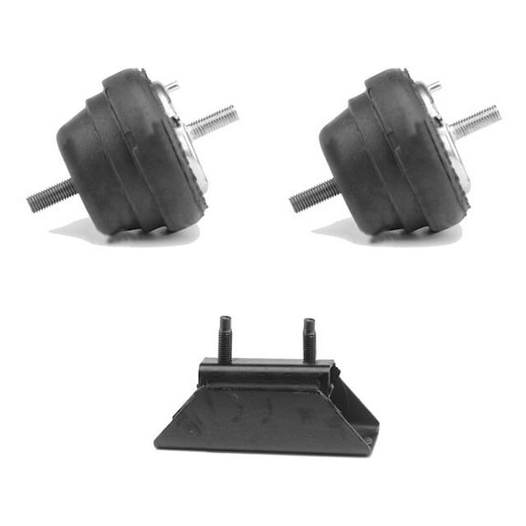 Engine Mount and Transmission Mount Kit - 3 Piece - Compatible with 1989 - 1993 Ford F-150 2WD 4WD 4.9L 6-Cylinder 1990 1991 1992