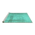 thumbnail image 2 of Ahgly Company Machine Washable Indoor Rectangle Abstract Turquoise Blue Contemporary Area Rugs, 8' x 10', 2 of 4