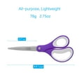thumbnail image 4 of LIVINGO 8" Office Scissors Sharp Blades Titanium Office Home Crafts Cutting Paper, 3 Pack, Assorted, 4 of 6