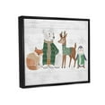 thumbnail image 3 of Stupell Industries Winter Wildlife Animals Snowflakes Graphic Art Jet Black Floating Framed Canvas Print Wall Art, Design by The Saturday Evening Post, 3 of 6
