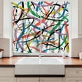thumbnail image 2 of Ambesonne Art Abstract Kitchen Curtains, Modern Novelty, 55"x39", Multicolor, 2 of 3