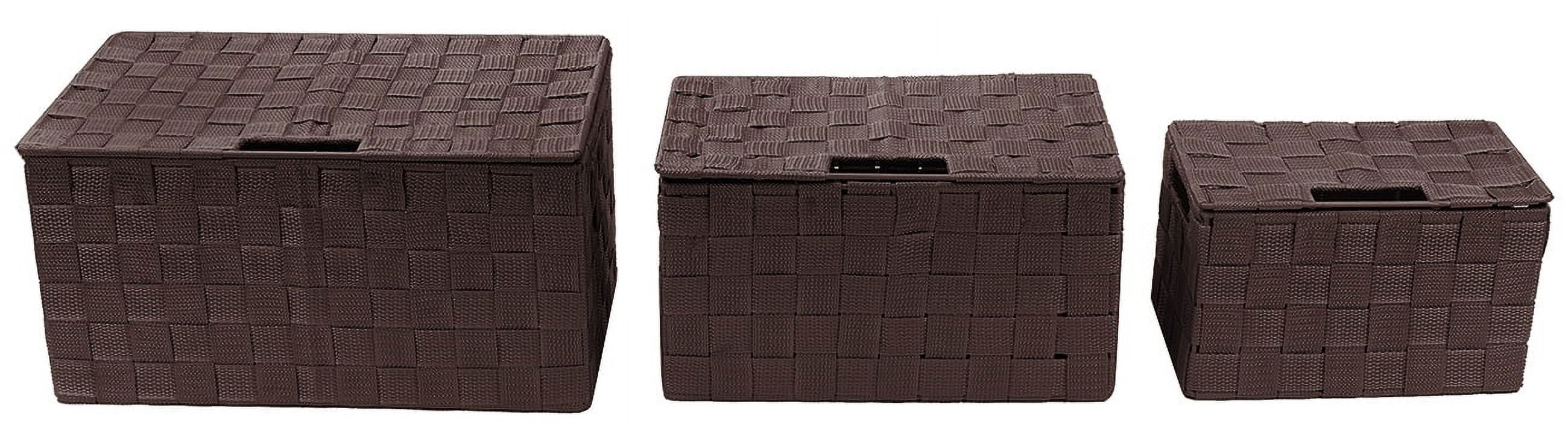Sorbus Fabric Storage Basket, Set of 3