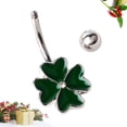 thumbnail image 3 of 2pcs Festival Belly Button Ring Human Body Piercing Jewelry Ring Clover Belly Button for Body Decoration, 3 of 8