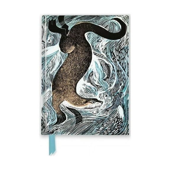 Flame Tree Pocket Notebooks Angela Harding: Fishing Otter (Foiled Pocket Journal), (Hardcover)