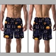 thumbnail image 3 of luoweisi Men's Beach Shorts Quick Dry Swim Trunks with Mesh Lining Halloween Black Cat M, 3 of 5