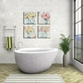 thumbnail image 6 of Flower Painting Wall Art Bedroom Watercolor Mason Jar Floral Retro Abstract Pictures 4 Panel Canvas Wall Decor Printed Art Framed for Home Decor Kitchen Bathroom Decorations Ready to Hang, 6 of 6
