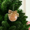 thumbnail image 5 of Clear Ball Christmas Ornaments with Bow, 2.4" Mini Clear Ball Party Hanging Decorations, Christmas Tree Hanging Ornaments Balls for Stocking Stuffer Party Winter Gift, 5 of 7
