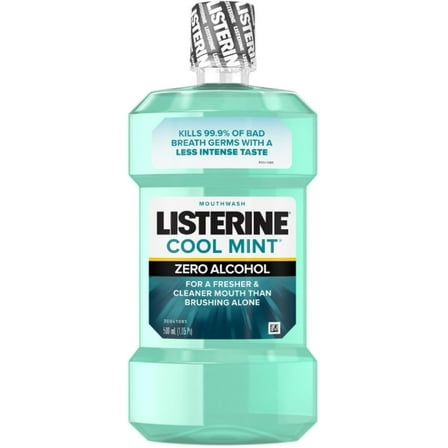 Listerine Zero Mouthwash, Cool Mint 16.9 oz (Pack of 2)