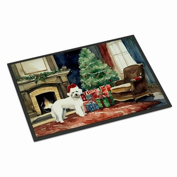 18 x 27 in. Maltese Cozy Christmas Doormat