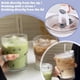 thumbnail image 4 of 2PCS Glass Tumbler with Lid and Straw, 400ml Glass Tumbler with Lid and Straw Ribbed Glass Tumblers,with Leakproof Lid, 4 of 4