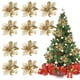 thumbnail image 1 of Glitter Poinsettia Flores Decoración De Navidad Flores Artificiales Reutilizables Eigraketly HA044565-02, 1 of 6