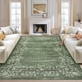 thumbnail image 2 of Garvee 8'x10' Area Rugs, Oriental Rug Floral Print Rugs Soft Washable Rugs for Living Room Bedroom Home Decor, Non-Slip Durable Carpet, Green, 2 of 9
