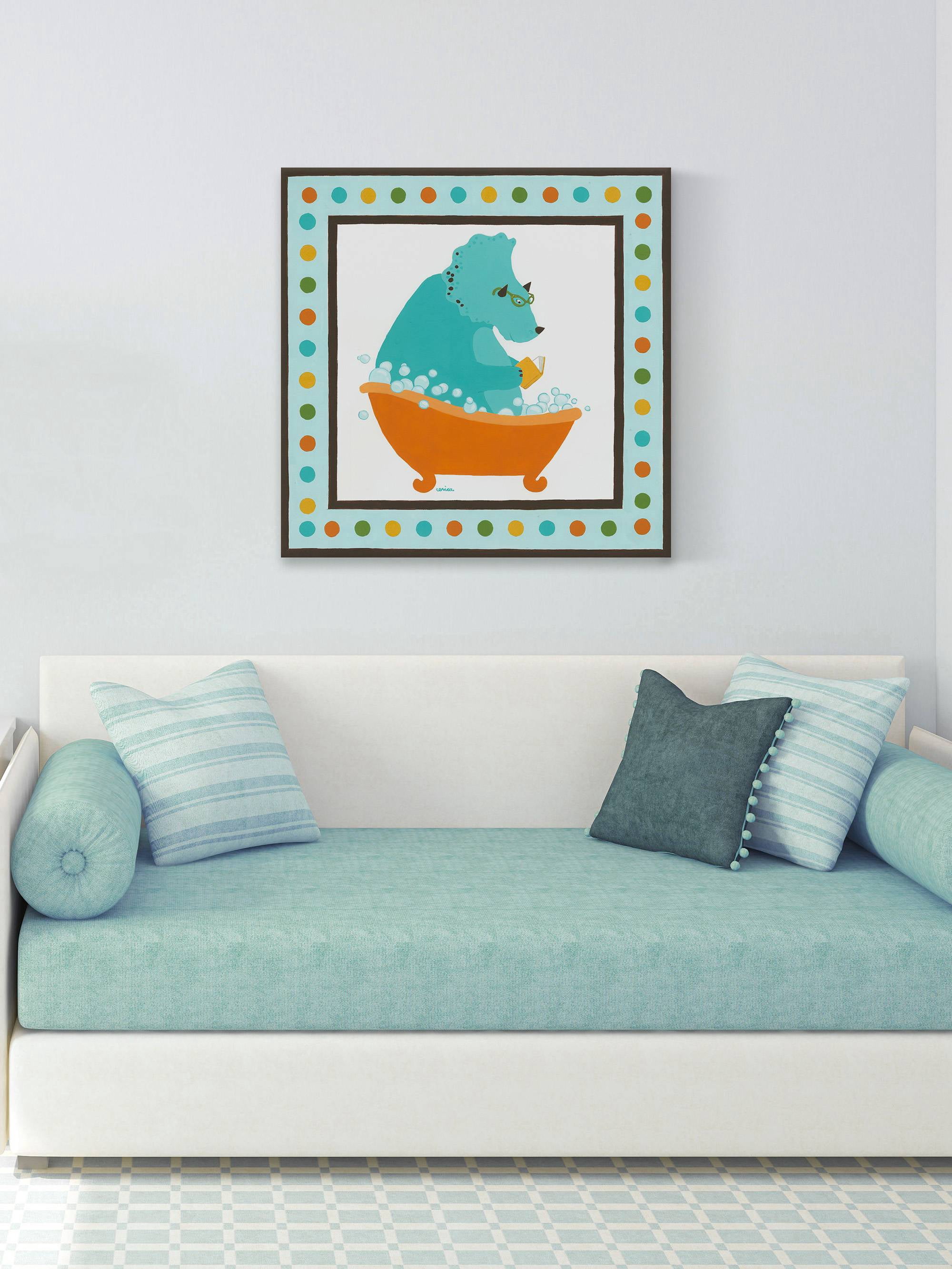 Marmont Hill Rub-a-dub Dino III Canvas Wall Art