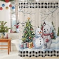 thumbnail image 6 of Shower Curtain 36"W x 72"L Winter Christmas Snowman Bear Xmas Tree Fabric Shower Curtains Set with Hooks Water Repellent Bathroom Curtains Machine Washable Bathroom Accessories, 6 of 9