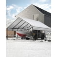 thumbnail image 3 of 20'x25'x13' Heavy-Duty Metal Carport – Reinforced Outdoor Shelter for 2 Cars, Trucks, RVs, Bass Boats, and Tractors, 3 of 7
