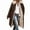 Coffee, variant on Cotton Puffer Coat for Women Winter Warm Collarless Colorful Button Down Quilted Trendy Crop Jacket Outerwear (M, White)