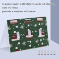 thumbnail image 3 of Yayeee Toggle Light Switch Wall Plate 3-Gang 6.37"x4.48" Decorative Outlet Cover, Christmas Hats, 3 of 7