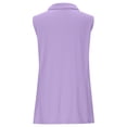 thumbnail image 6 of Tank Tops for Women Plus Size Sleeveless Turndown Collar Tennis Uniform Solid Color Sports Breathable Tank Purple XL, 6 of 6