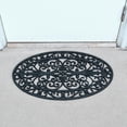 thumbnail image 6 of AmeriHome Oval Shape Decorative Scrollwork Rubber Entry Mat 18 x 30 in. - 2 Piece Set, 6 of 6