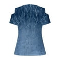 thumbnail image 5 of iHengLiXing Tops for Women Plus Size Women's New Short-sleeved Off-the-shoulder Cutout Casual Printed Top, 5 of 5