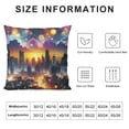 thumbnail image 5 of Orinice  New York Throw Pillow Cushion Cover, Skyline of NYC Urban Skyscrapers at Sunset Dawn Streets USA Architecture, Decorative Square Accent Pillow Case,  White, 5 of 5