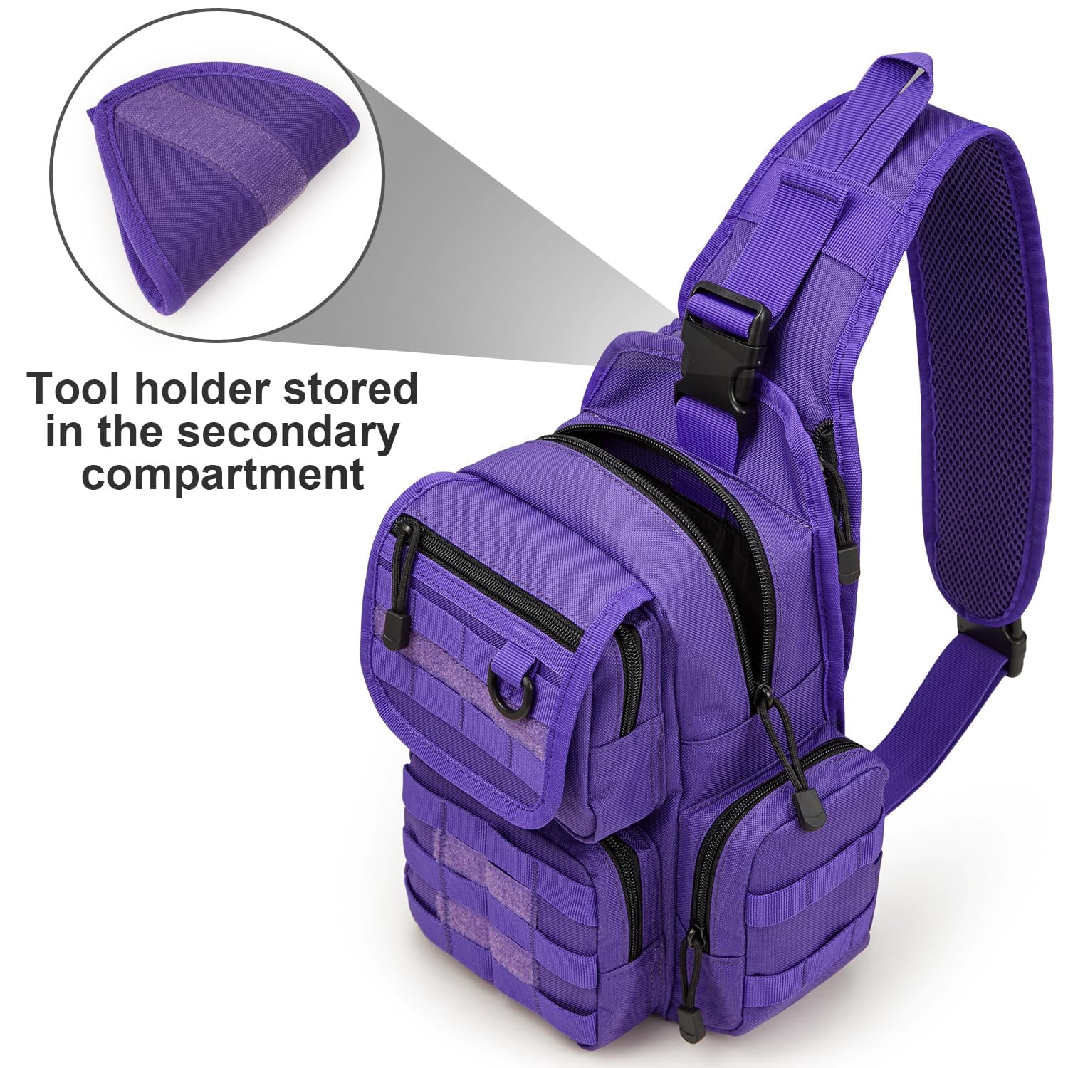 G4Free Sling Bag Pack with Adjustable Holder Small Crossbody Shoulder Backpack for Men Women