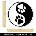 thumbnail image 2 of Paw Prints Ying Yang Cat Dog Rubber Stamp for Scrapbooking Crafting Stamping - Medium 1 Inch, 2 of 7