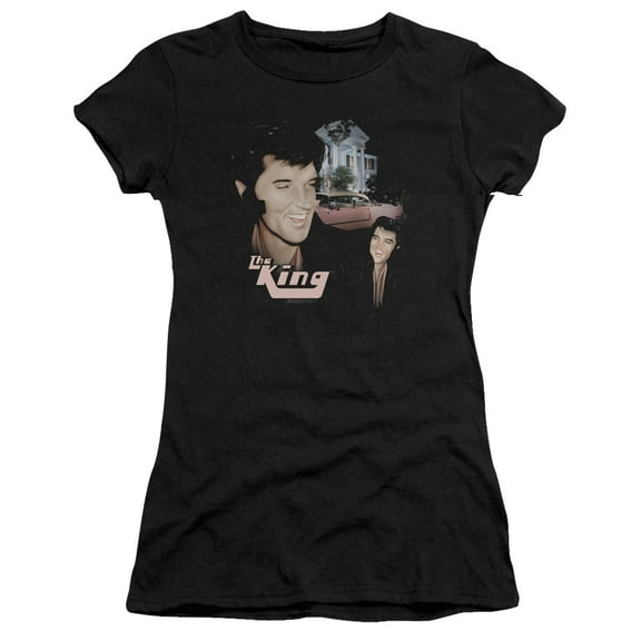 Elvis Presley Home Sweet Home Premium Junior Women's T-Shirt Black