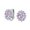 Lavender, variant on Bling Jewelry Womens Traditional Bridal CZ Halo Oval Stud Clip-On Earrings for Non-Pierced Ears