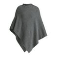 thumbnail image 5 of Time and Tru Women's Mock Neck Poncho, S/M, Charcoal Heather Grey, 5 of 5