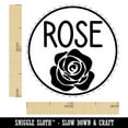 thumbnail image 2 of Rose Text with Image Flavor Scent Self-Inking Rubber Stamp Ink Stamper - Yellow Ink - Medium 1 Inch, 2 of 7