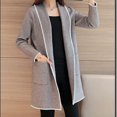 thumbnail image 2 of Vedolay Fall Sweaters for Women Lightweight Cardigan Comfy Going Out Fall Coat Gray,M, 2 of 5