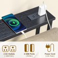 thumbnail image 5 of IVV Slim Sofa Table behind Couch, Modern Accent Entryway Table with Built-in Charging Station and Metal Frame, Space-Saving Design, 39.4"W x 5.9"D x 31.1"H, Black, 5 of 9