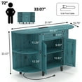 thumbnail image 6 of Katalora Sideboard Buffet Cabinet with Power Outlet,Freestanding Kitchen Cabinet with Storage,Accent Coffee Bar with Doors,Vintage Blue, 6 of 6